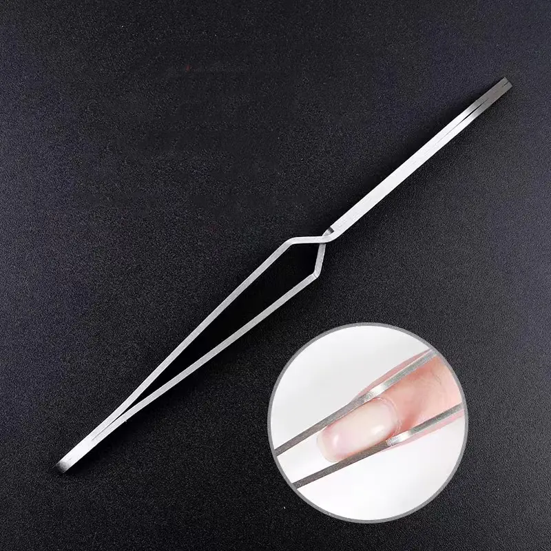1Pc Multifunction Stainless Steel Nail Art Shaping Tweezers Cross Nail Clip Manicure Tools Fashion New Nail Art Tool